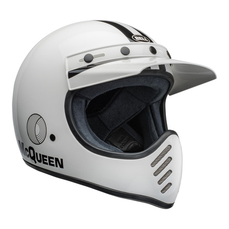 Kask cross BELL MOTO3 ECE6 SMQ AGS WHITE/BLACK biały czarny