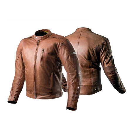 Kurtka skórzana SHIMA HUNTER+ BROWN brązowy