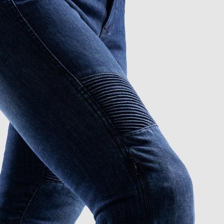 Jeansy motocyklowe damskie REBELHORN AGNESS 2 MONOLAYER WASHED BLUE niebieski