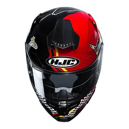 Kask integralny HJC R-PHA 70 ISLE OF MAN IOM TT BLACK/RED czerwony czarny biały żółty