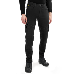 Jeansy motocyklowe VORG REVO BLACK czarny