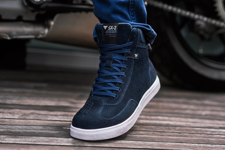 Trampki motocyklowe SHIMA SX-2 EVO BLUE granatowy biały