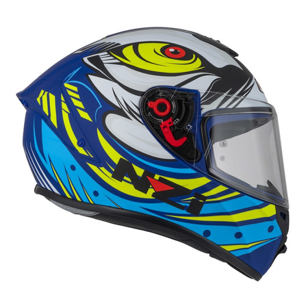 Kask integralny NZI TRENDY OCELO BLUE WHITE SKY BLUE MATT biały niebieski