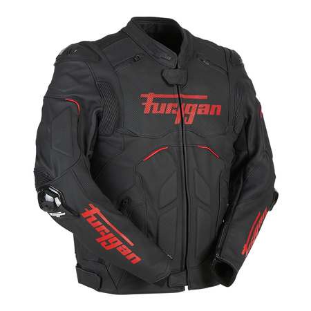 Kurtka skórzana FURYGAN RAPTOR EVO 2 BLACK/RED czarny czerwony