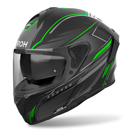 Kask integralny AIROH SPARK 2 SHADOW GREEN MATT zielony fluo szary