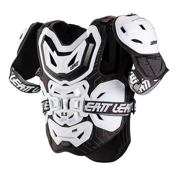 Buzer LEATT CHEST PROTECTOR 5.5 PRO WHITE biały czarny RRmoto.pl