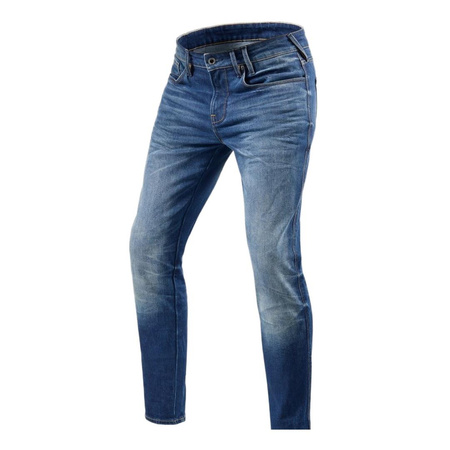 Jeansy motocyklowe REVIT CARLIN SK MEDIUM BLUE USED niebieski