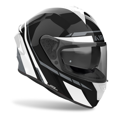Kask integralny AIROH SPARK 2 SPINNER WHITE GLOSS biały szary czarny
