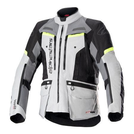 Kurtka tekstylna ALPINESTARS BOGOTA PRO DRYSTAR ICE GREY/DARK GREY/YELLOW FLUO szary żółty fluo