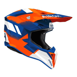 Kask cross AIROH WRAAAP VISION ORANGE BLUE GLOSS biały niebieski pomarańczowy fluo