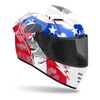 Kask integralny AIROH CONNOR NATION GLOSS biały czerwony niebieski czarny