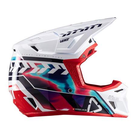 Kask cross z goglami LEATT KIT MOTO 8.5 ROYAL BLUE/RED niebieski czerwony
