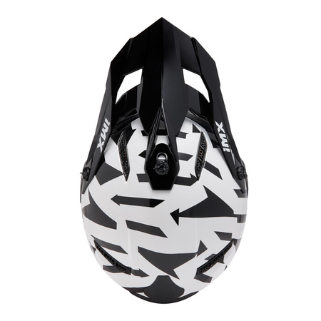 Kask cross IMX FMX-02 GRAPHIC BLACK/WHITE/GREY/METALLIC GREY czarny biały szary