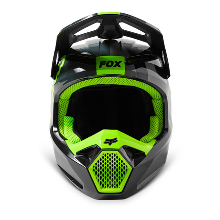 Kask cross FOX V1 XPOZR BLACK/GREY czarny szary żółty fluo