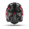 Kask cross AIROH WRAAP ALIEN RED MATT szary czerwony biały czarny