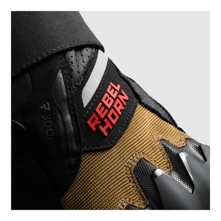 Rękawice miejskie REBELHORN DEFENDER DESERT/BLACK/RED brązowy czarny czerwony
