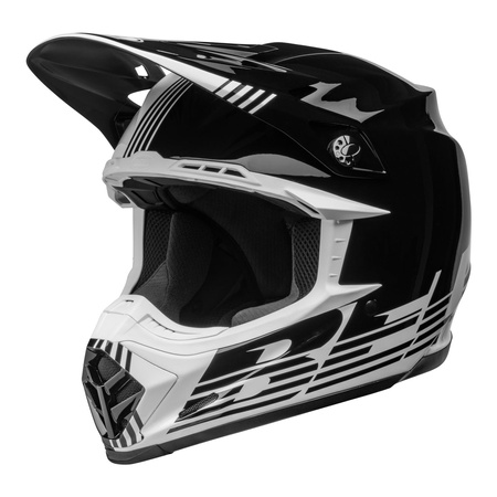 Kask cross BELL MOTO-9 MIPS LOUVER BLACK/WHITE biały czarny