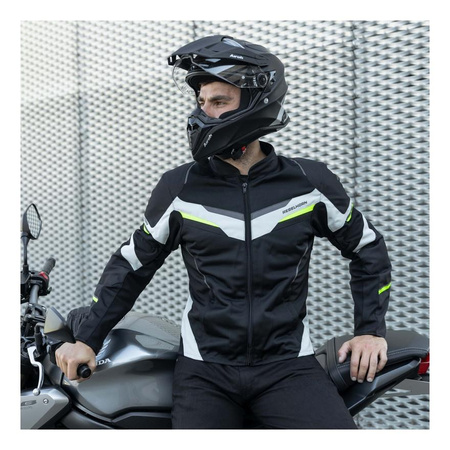 Kurtka tekstylna REBELHORN FLUX BLACK/ICE/FLO YELLOW czarny szary żółty fluo
