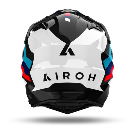 Kask integralny AIROH COMMANDER 2 DOOM BLACK GLOSS biały czerwony niebieski czarny