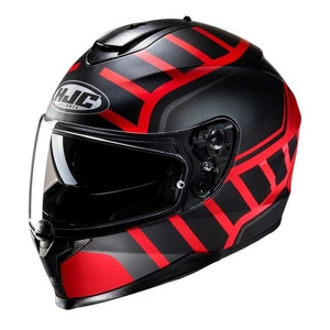 Kask integralny HJC C70N HOLT BLACK/RED czerwony czarny