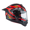 Kask integralny NZI WAKE STREAM CYBER BLACK RED MATT czarny czerwony