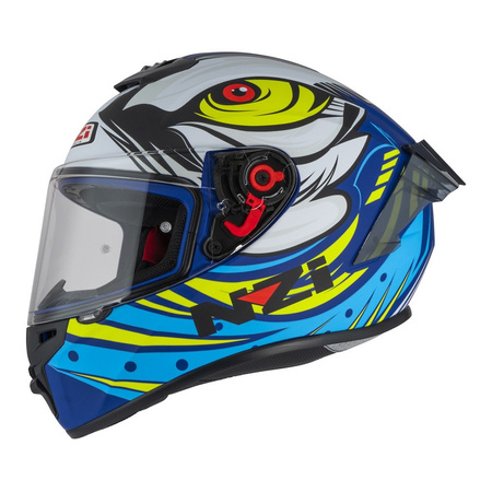 Kask integralny NZI TRENDY OCELO BLUE WHITE SKY BLUE MATT biały niebieski