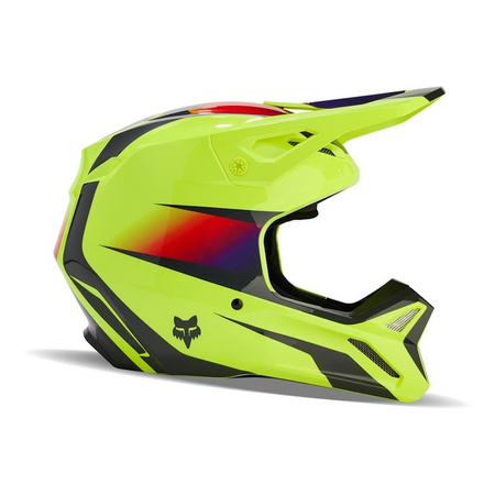 Kask cross FOX V1 FLORA YELLOW żółty fluo