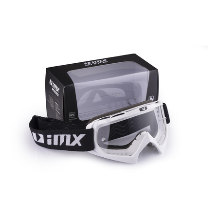 Gogle motocyklowe IMX MUD WHITE SZYBA CLEAR biały czarny