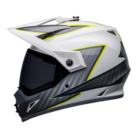 Kask integralny BELL MX-9 ADVENTURE MIPS DALTON WHITE/HI-VIZ YELLOW biały szary żółty fluo
