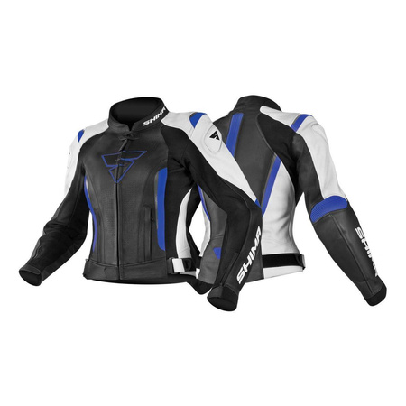 Kurtka skórzana damska SHIMA MIURA BLUE czarny biały niebieski