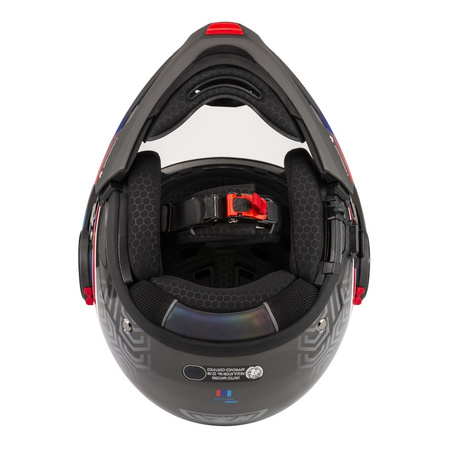 Kask szczękowy NZI MINIMOD WATSON WHITE BLACK POWER biały czarny