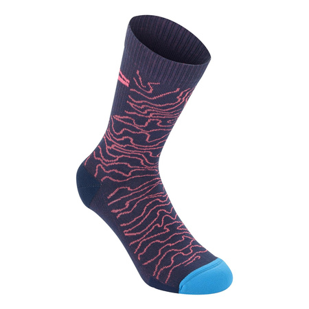 Skarpety termoaktywne ALPINESTARS DROP 15 DARK NAVY/CORAL granatowy różowy