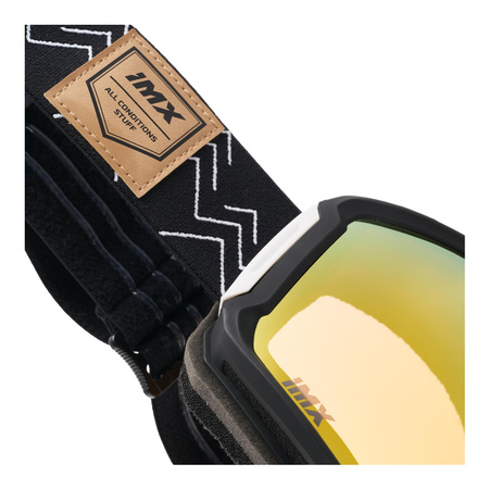 Gogle snowboardowe IMX PEAK BLACK MATT/GRAPHIC BLACK SZYBA PODWÓJNA GOLD IRRIDIUM + BROWN czarny