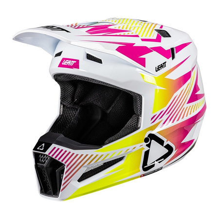 Kask cross z goglami LEATT KIT MOTO 3.5 STORM PINK różowy