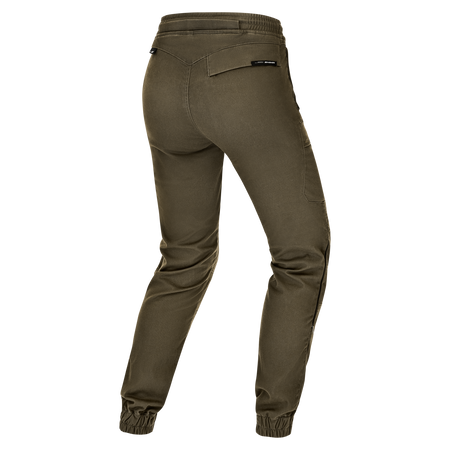 Jeansy motocyklowe damskie SHIMA JOGGSY LADY KHAKI zielony