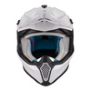 Kask cross MT FALCON S PURE A0 GLOSS PEARL biały