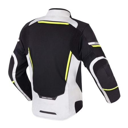 Kurtka tekstylna REBELHORN FLUX BLACK/ICE/FLO YELLOW czarny szary żółty fluo