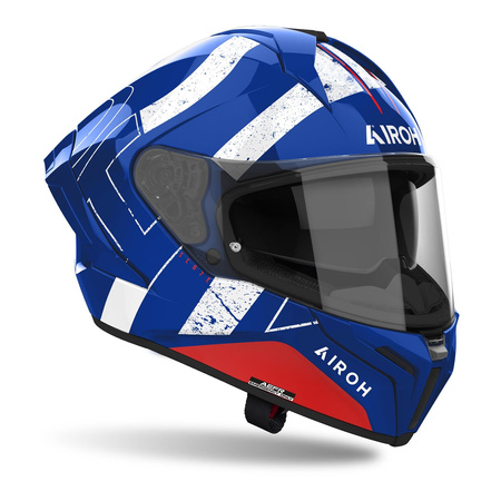 Kask integralny AIROH MATRYX SCOPE BLUE/RED GLOSS niebieski czerwony biały