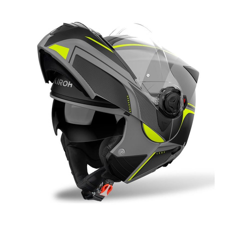 Kask szczękowy AIROH SPECKTRE LEAF YELLOW MATT żółty fluo szary