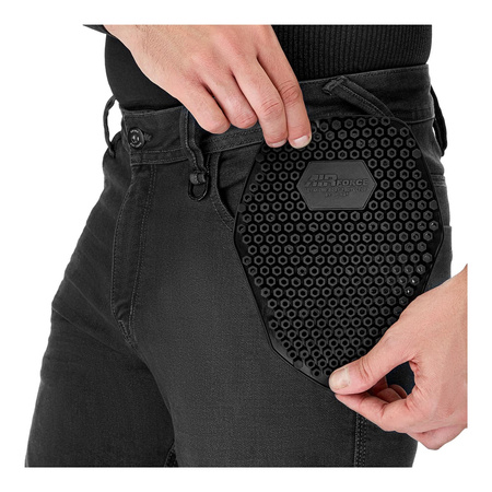 Jeansy motocyklowe SHIMA RIDGE BLACK czarny