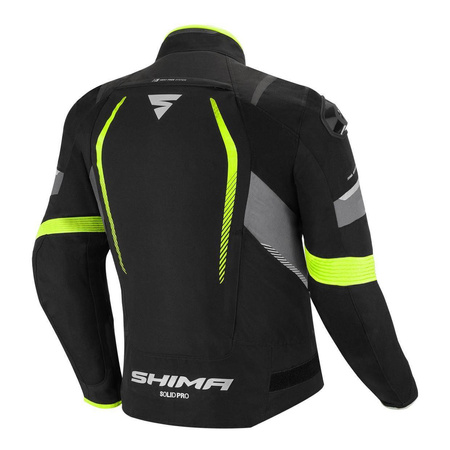 Kurtka tekstylna SHIMA SOLID PRO FLUO czarny żółty fluo