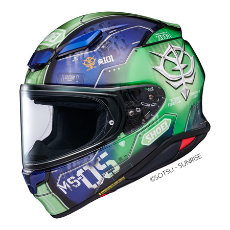 Kask integralny SHOEI NXR2 ZAKU I TC-11 zielony niebieski