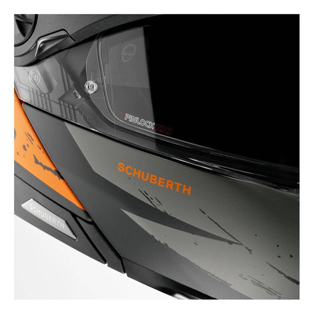 Kask szczękowy SCHUBERTH E2 ECE EXPLORER ORANGE szary pomarańczowy czarny