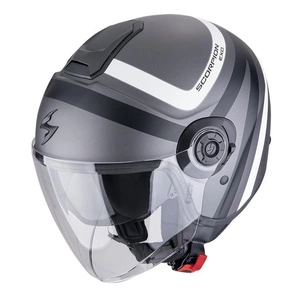 Kask otwarty SCORPION EXO-CITY II RIVA SILVER/BLACK/WHITE srebrny czarny biały