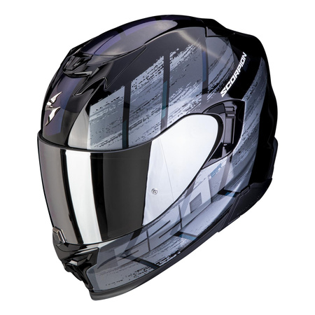 Kask integralny SCORPION EXO 520 EVO AIR MAHA BLACK/CHAMELEON czarny srebrny fioletowy