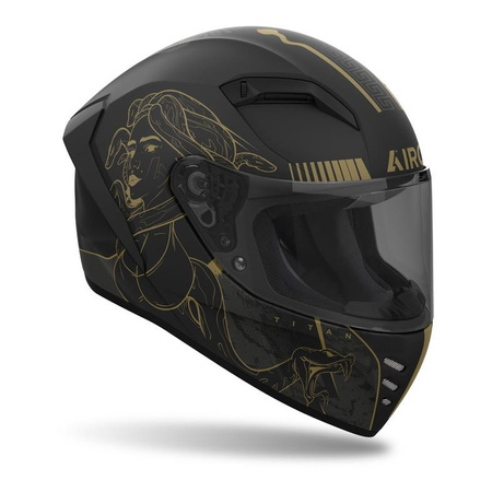 Kask integralny AIROH CONNOR TITAN MATT czarny złoty