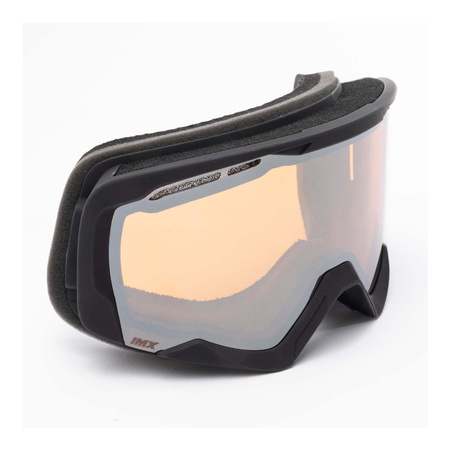 Gogle motocyklowe IMX SNOW BLACK MATT/BLACK SZYBA PODWÓJNA CLEAR + BROWN czarny