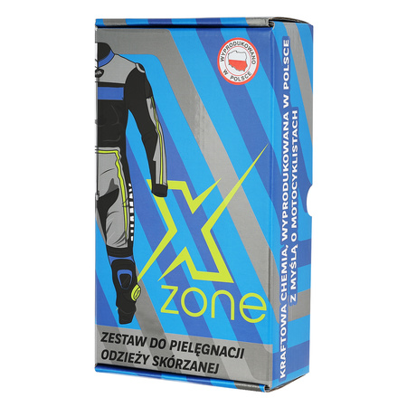 Zestaw do czyszczenia i konserwacji odzieży skórzanej XZONE STRONG Z JONAMI WOMAN + SZCZOTKA 350ml