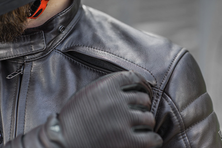 Kurtka skórzana SHIMA BLAKE BROWN brązowy