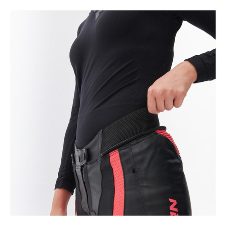 Spodnie skórzane damskie REBELHORN REBEL LADY PINK/BLACK różowy czarny
